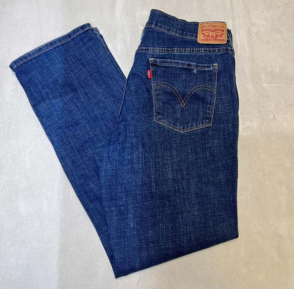 Levi's 505 Straight Leg Jeans Women's Size 14M W32 L32 Blue Denim